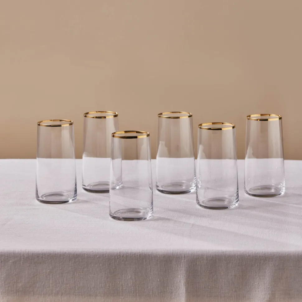 Karaca Orlando 6-Piece Highball Glass Set, 520ml, Multi