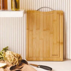 Karaca Owen Bamboo Rectangle Chopping Board, Large, Wood