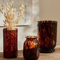 Karaca Patterned Glass Vase, Large, Multi