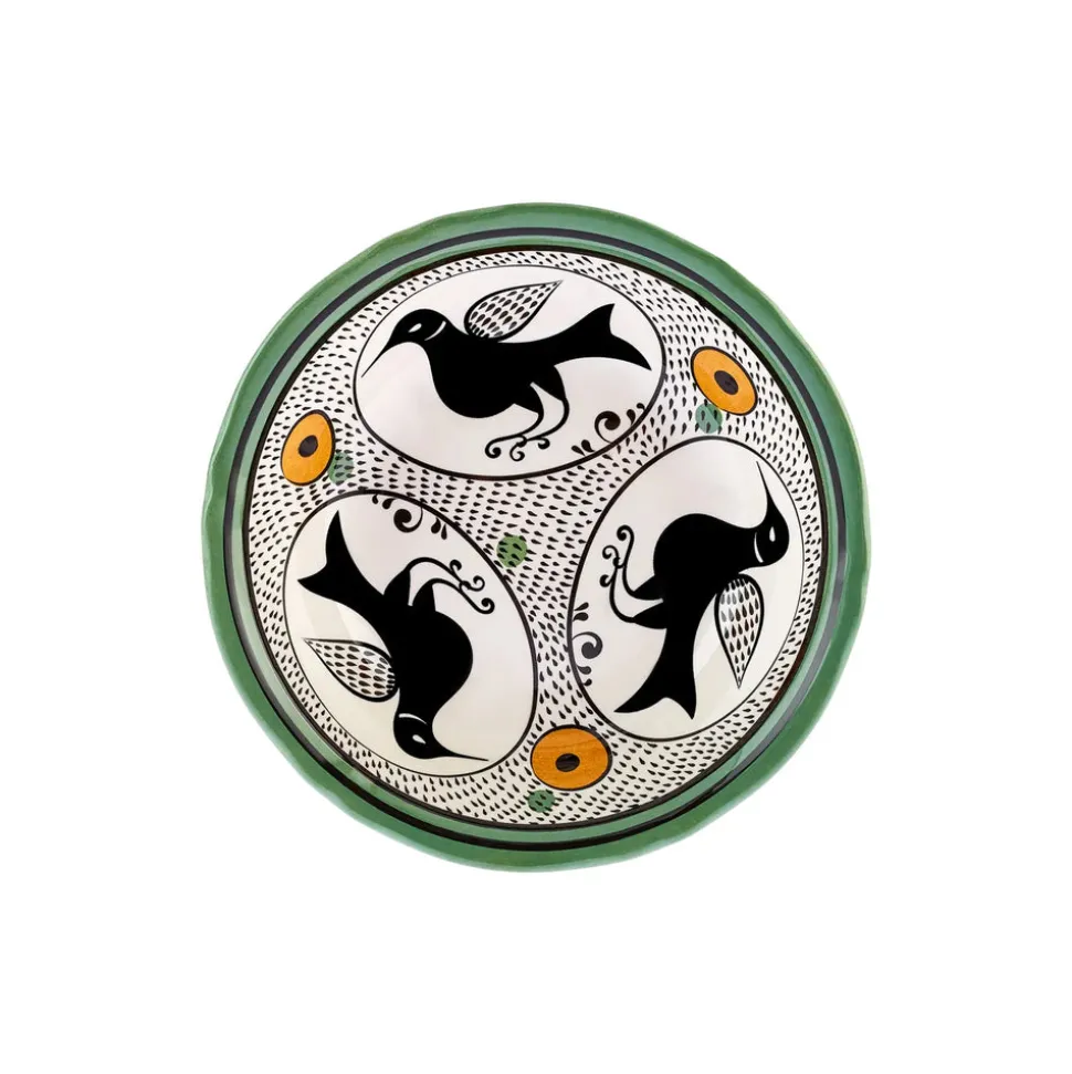 Karaca Paye Seljuk Collection Porcelain Serving Bowl, 24cm, Green Multi