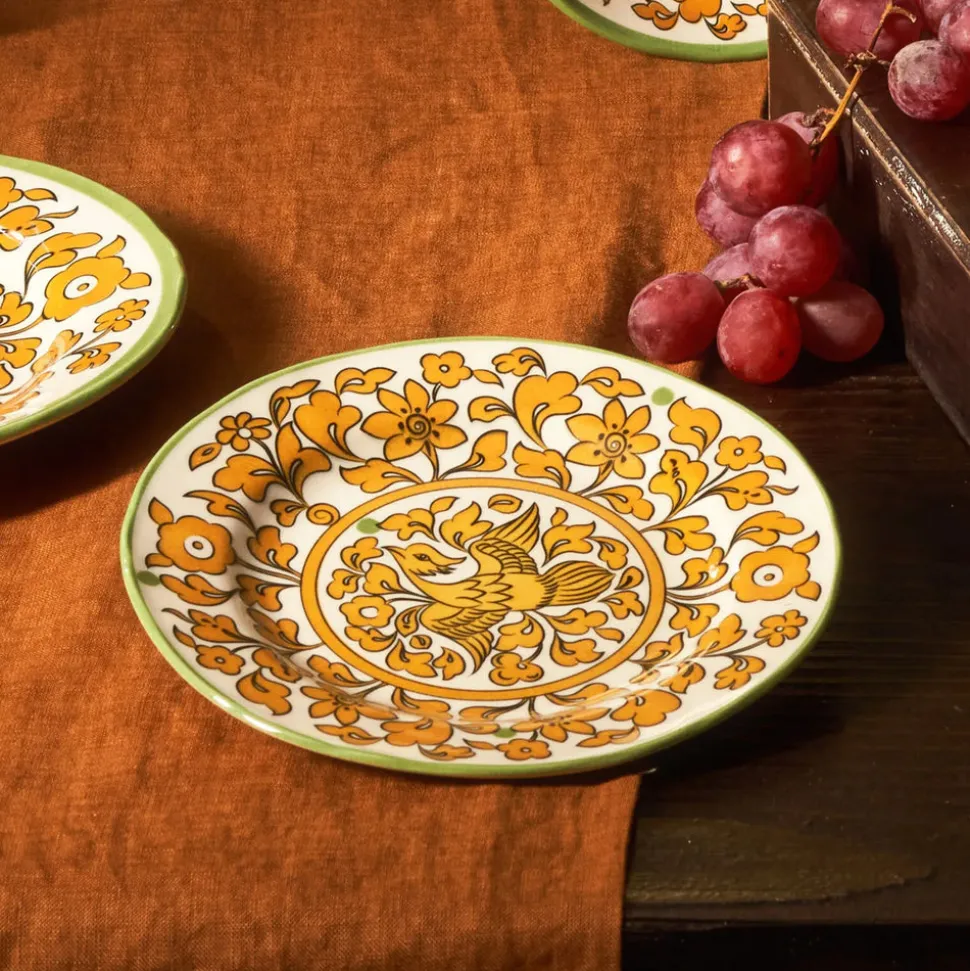 Karaca Paye Seljuk Collection Porcelain Side Plate, 16cm, Yellow Multi