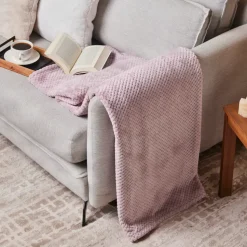 Karaca Pearl Baby Fleece Wellsoft TV Blanket, 130cmx150cm, Violet