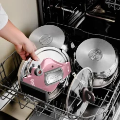 Karaca Perfect 2-Piece Stainless Steel Induction Pressure Cooker Set, 4L+6L, Pink Silver