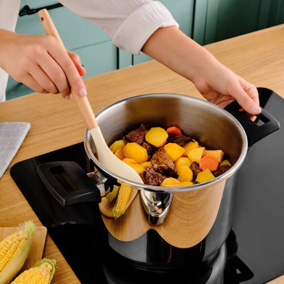 Karaca Perfect 2-Piece Stainless Steel Induction Pressure Cooker Set, 4L+6L, Black Silver