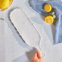 Karaca Perla Melamine Serving Platter, 43cm, White