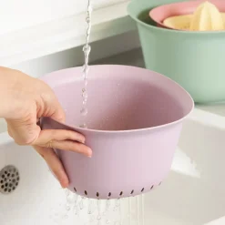 Karaca 4 Piece Multi Purpose Mixing Bowls, Colander and Citrus Squeezer Set, Multi