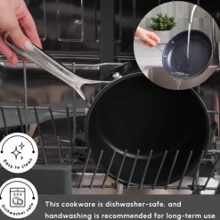 Karaca Plasma Steel 3Ply Non-Stick Sauce Pan, 18cm, Silver