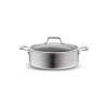 Karaca Plasma Steel 3Ply Non-Stick Induction Shallow Casserole, 28cm, Silver