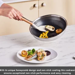 Karaca 5Ply PowerSteel 7-Piece 316+ Stainless Steel Induction Cookware Set, Silver