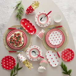 Karaca Polka Dot Porcelain Snack Bowl, 11cm, White Multi