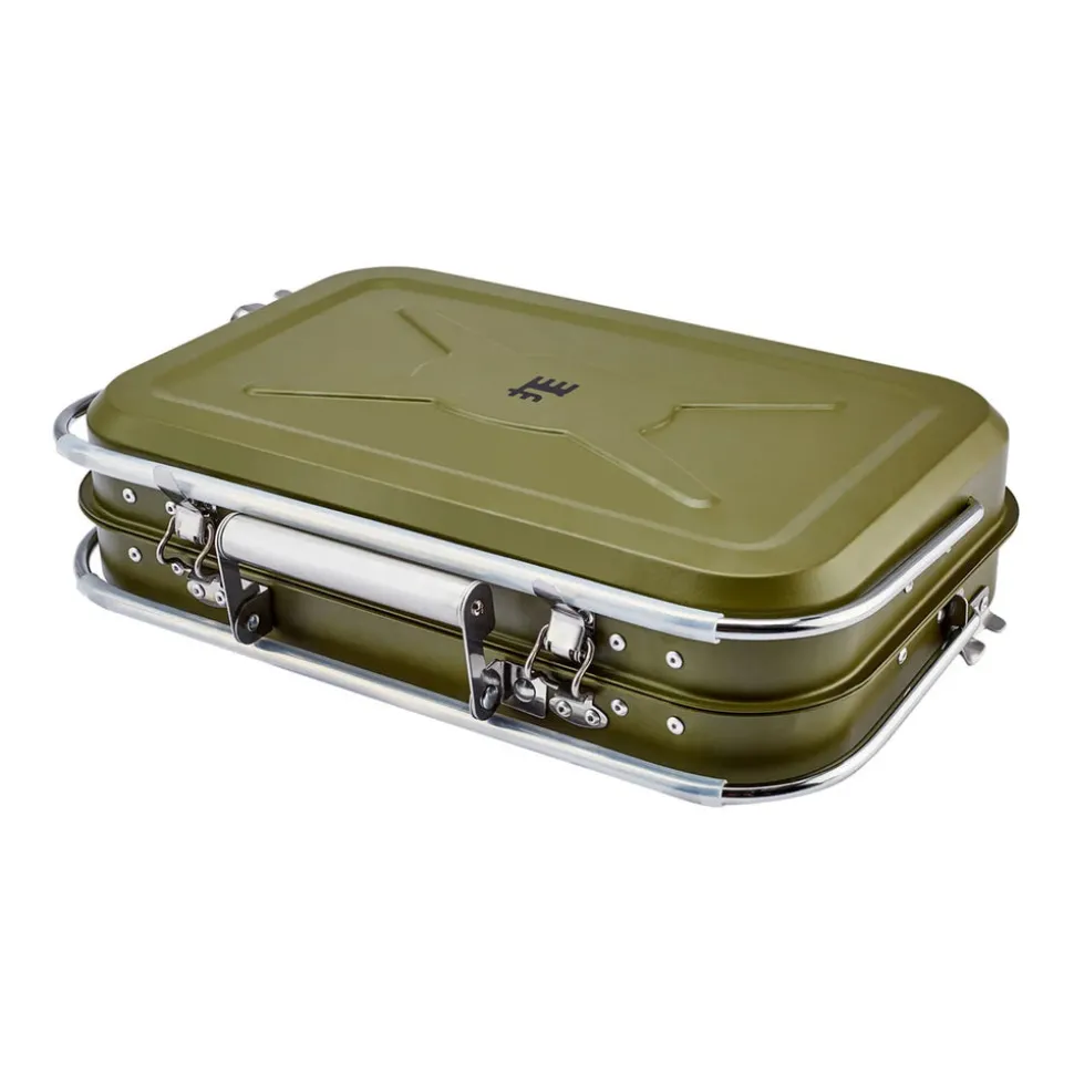 Karaca Portable Stainless Steel Charcoal Barbecue, 40cm, Green