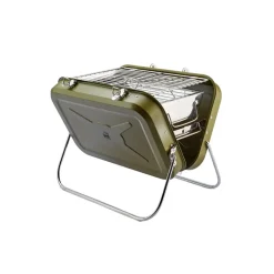 Karaca Portable Stainless Steel Charcoal Barbecue, 40cm, Green