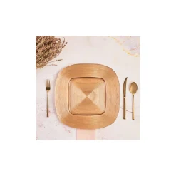 Karaca Premium Glass Charger Plate, 37cm, Gold