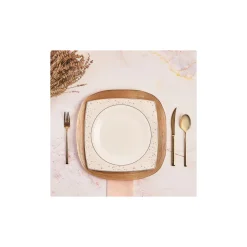 Karaca Premium Glass Charger Plate, 37cm, Gold