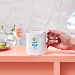 Karaca Primavera Stoneware Mug, 400ml, White