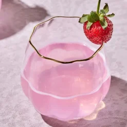 Karaca Priscilla 6-Piece Glass Set for 6 People, 380ml, Gold
