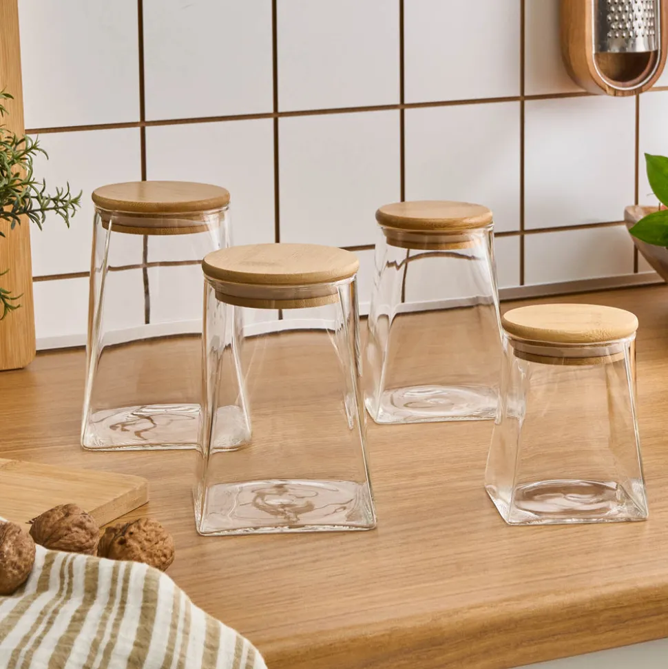 Karaca Prism 4-Piece Storage Container, Transparent