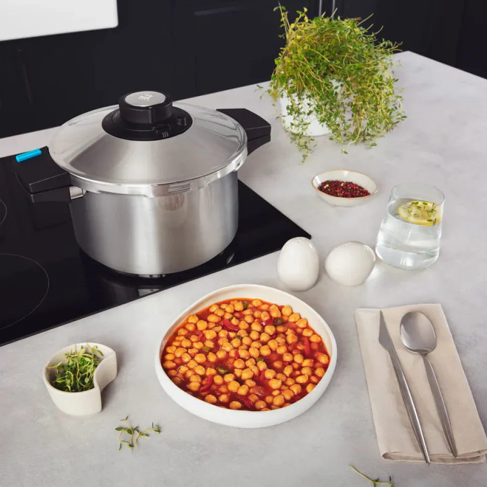 Karaca Quick and Safe 2-Piece Stainless Steel Induction Pressure Cooker Set, 6L+8L
