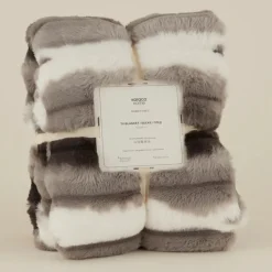 Karaca Rabbit Powder Sherpa Blanket, 130x150cm, Single, Grey