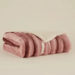 Karaca Rabbit Powder Sherpa Blanket, 150x200cm, Single, Powder