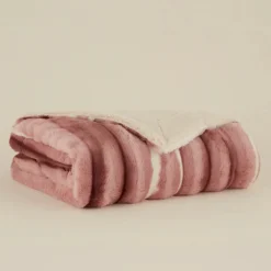 Karaca Rabbit Sherpa Blanket, 130x150cm, Single, Powder