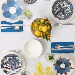 Karaca Refikadan Ceramic Pasta Bowl Set, 4 Piece, 20cm, Multi