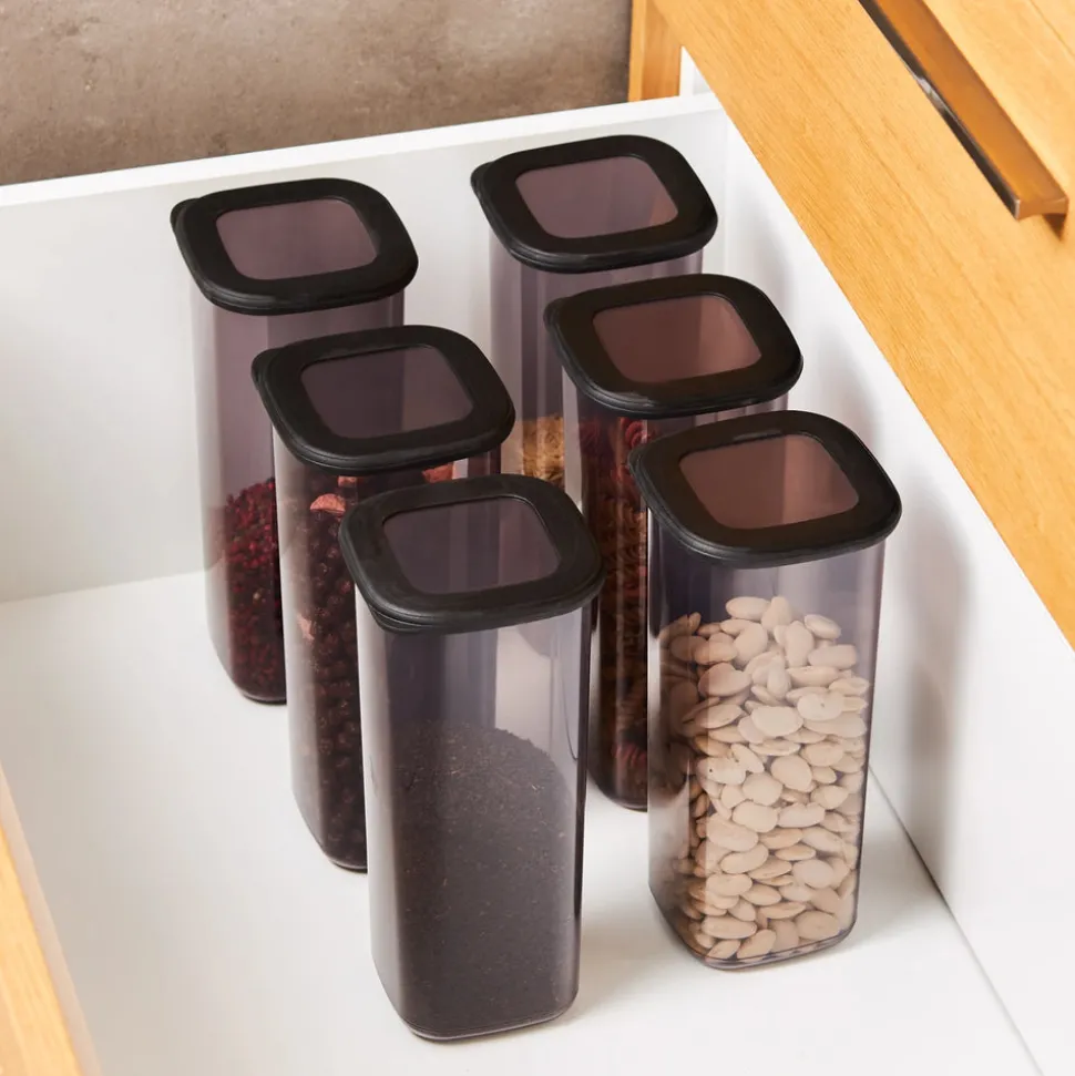 Karaca Rise 9-Piece Storage Container, Anthratice