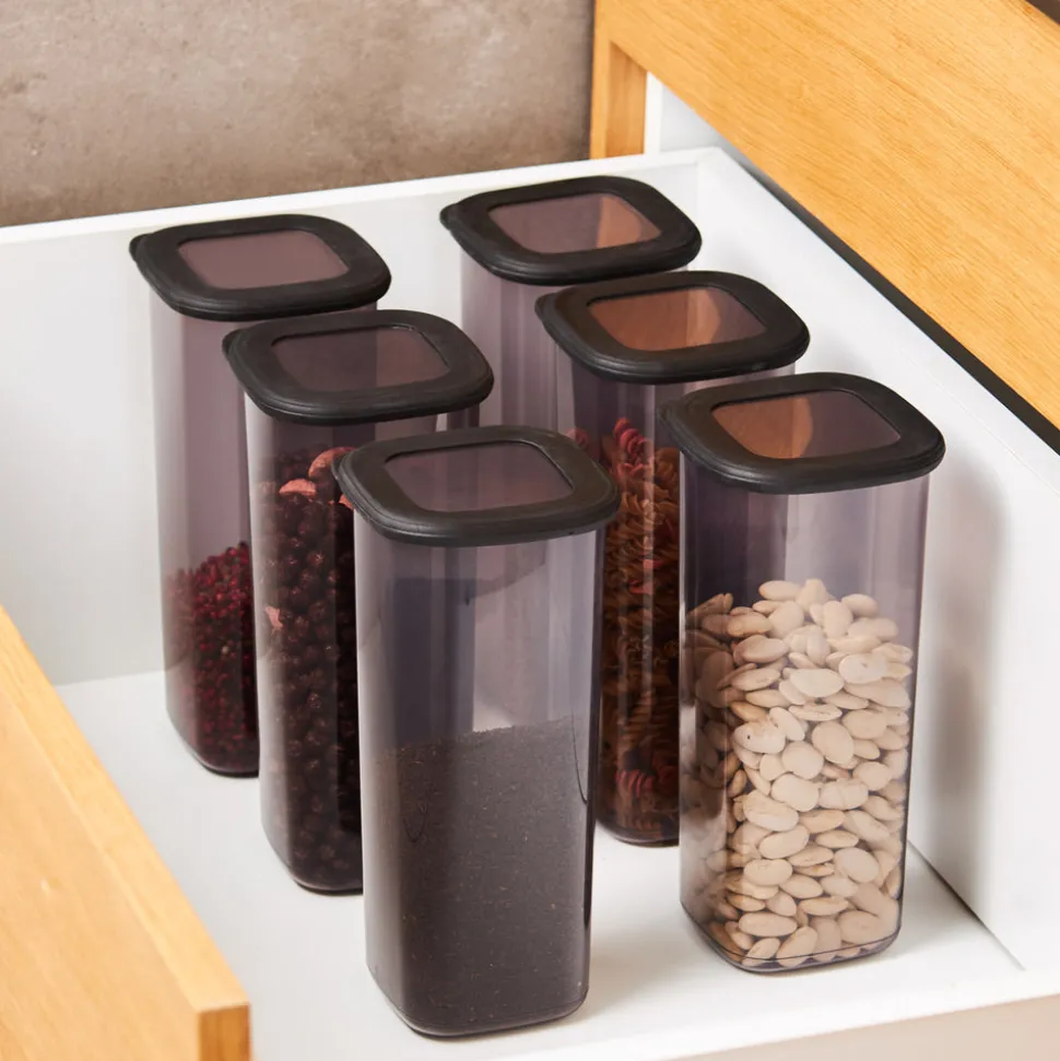 Karaca Rise 9-Piece Storage Container, Anthratice