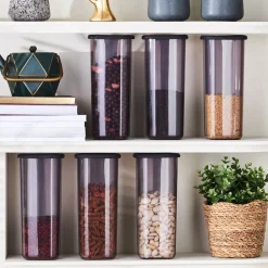 Karaca Rise 9-Piece Storage Container, Anthratice
