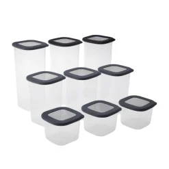 Karaca Rise 9-Piece Storage Container, Anthratice