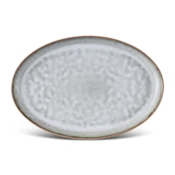Karaca Rixton Ceramic Serving Platter, 35,5cm, Beige