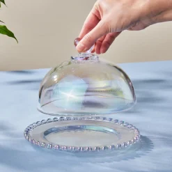 Karaca Rory Glass Cake Dome, 19cm, Transparent
