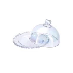 Karaca Rory Glass Cake Dome, 19cm, Transparent