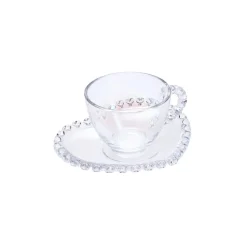 Karaca Rory Glass Espresso Turkish Coffee Cup, 80ml, Transparent