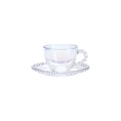 Karaca Rory Glass Espresso Turkish Coffee Cup, 80ml, Transparent