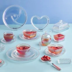 Karaca Rory Glass Serving Dish, 23cm, Transparent