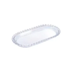 Karaca Rory Glass Serving Platter, 25cm, Transparent