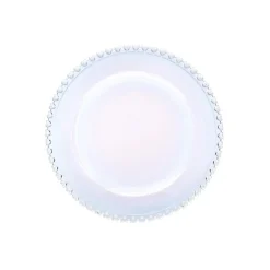Karaca Rory Heart Glass Dinner Plate, 27cm, Transparent
