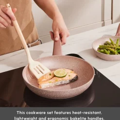 Karaca Rosegold Biogranite 12-Piece Induction Cookware Set, Rose Gold