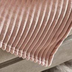 Karaca Ruby Stripe Wellsoft Blanket, Single, Pink