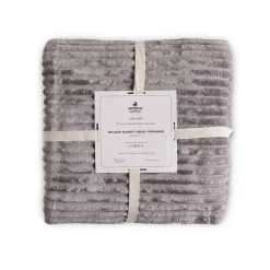 Karaca Ruby Stripe Wellsoft Blanket, Single, Grey