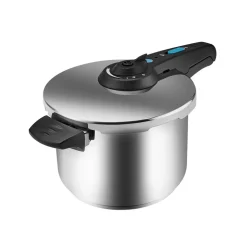 Karaca Saga 2-Piece Stainless Steel Induction Pressure Cooker Set, 4L+6L, Black