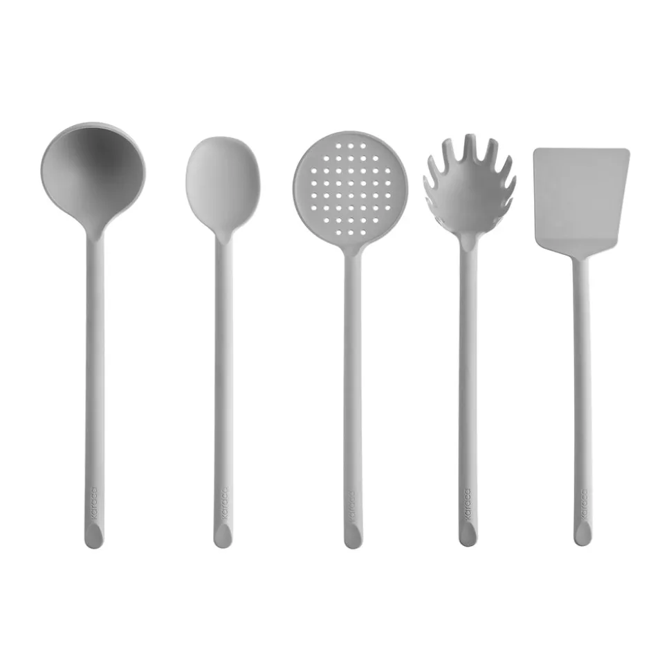 Karaca Simple 5-Piece Utensil Set, Grey