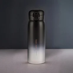 Karaca Skyfall Leak-Proof Stainless Steel Flask, 350ml, Black