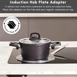 Karaca Stainless Steel Induction Hob Plate Adapter, 23.5cm, Grey