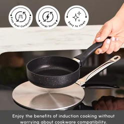 Karaca Stainless Steel Induction Hob Plate Adapter, 19cm, Grey
