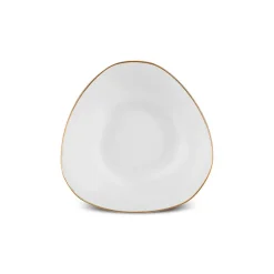 Karaca Stream Bone China Middle 53-Piece Dinner Set for 12 People, Gold