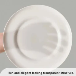 Karaca Stream Bone China Selene 24-Piece Dinner Set for 6 People, White
