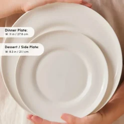Karaca Stream Bone China Selene 24-Piece Dinner Set for 6 People, White