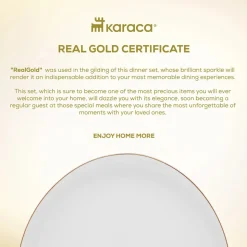 Karaca Stream Pure Middle 34-Piece Serveware Set for 6 People, White Gold